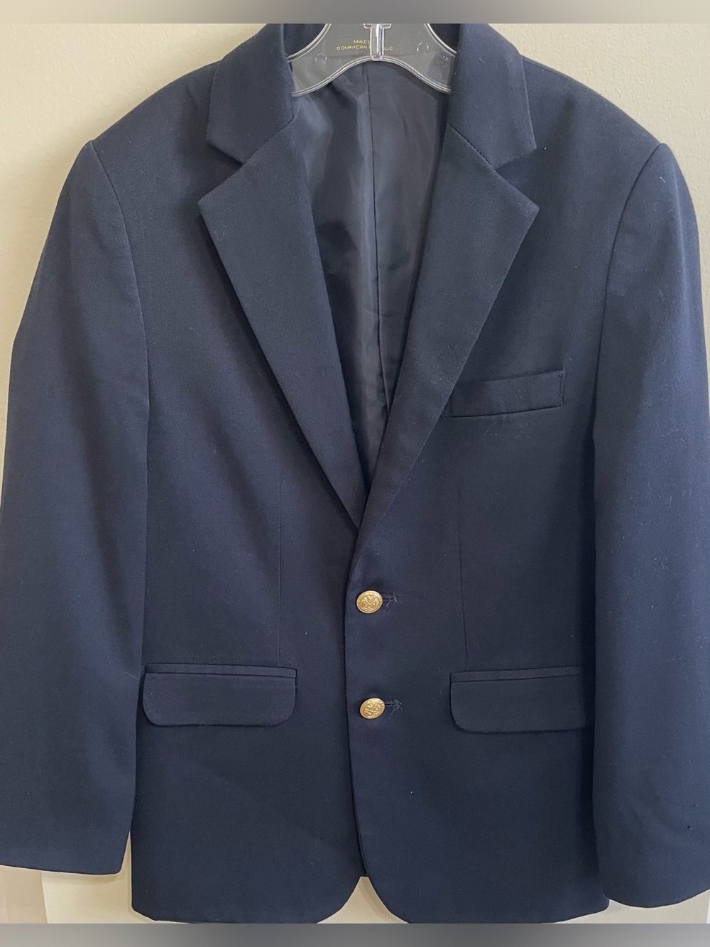 Boy's Izod Classic Navy Blue Blazer  Sz 10 Red